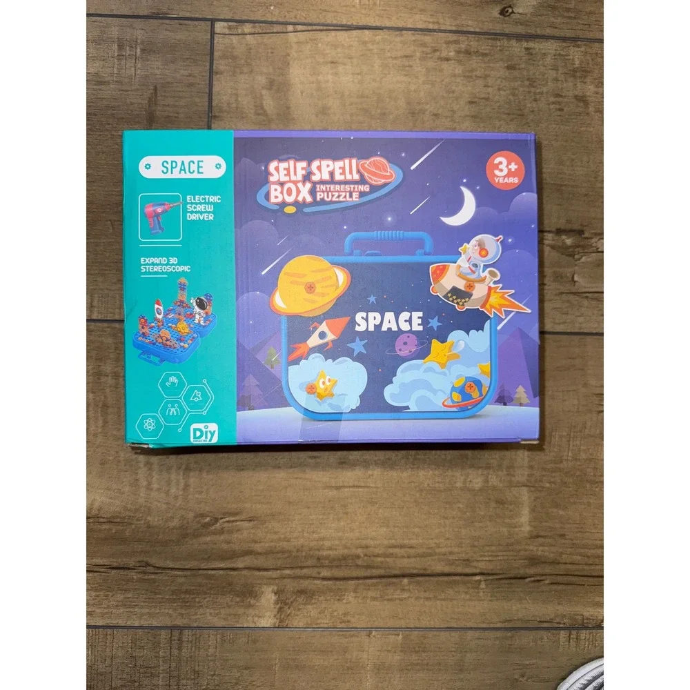 Self Spell Box Puzzle‎ Space Astronaut DIY Toy Drill Creative 3+ Years
